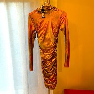 AFRM Metallic Mesh Dress